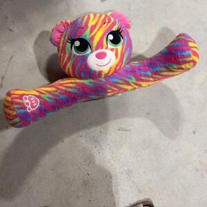 Build A Bear Rainbow Zebra Plush Hug Pillow Long Stuffed Animal Toy
